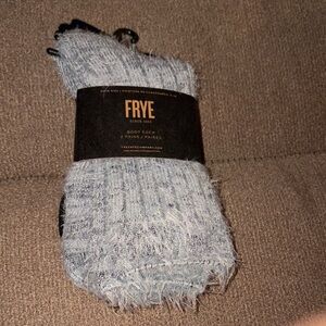 FRYE Super Soft Crew Socks 2 Pair Women's 5-10 Black Gray Poly Blend New